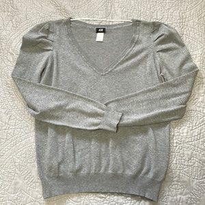 Women’s Gray H&M V-Neck Sweater